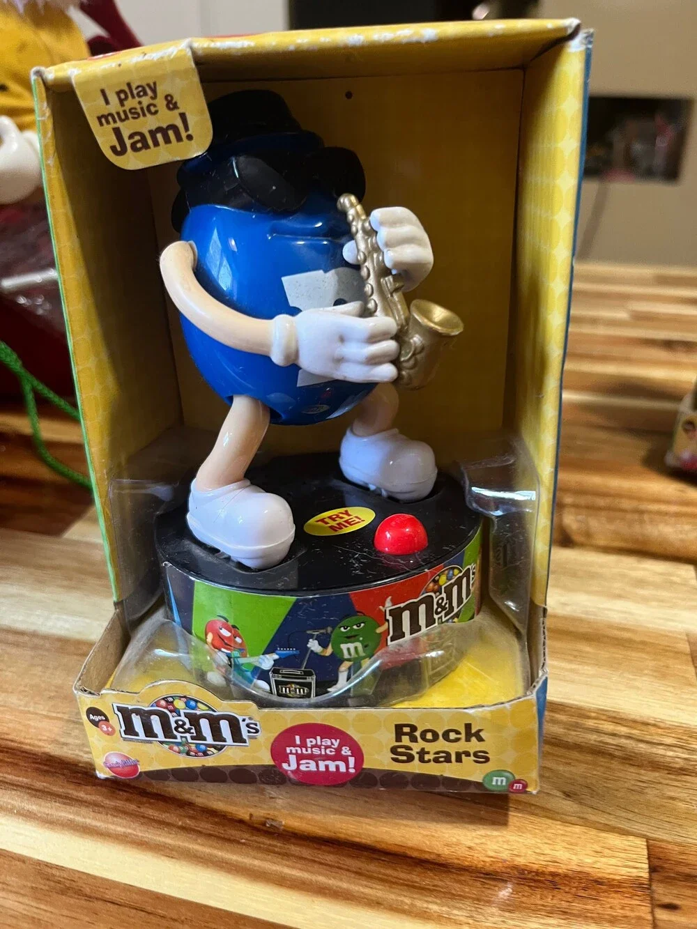 M&M's Rock Stars Blue Figurine Plastic Musical Toy